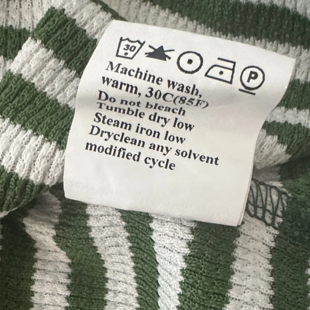 Striped Green and White Long Sleeve Tee by Mod Boutique